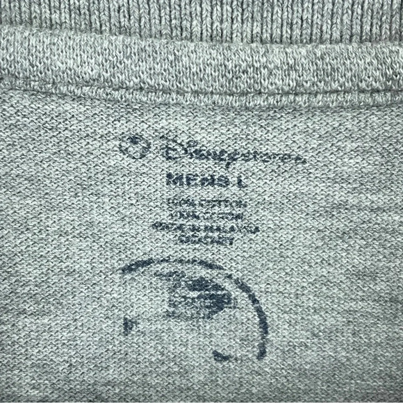 Disney Store mens Large mickey Polo Shirt gray 0116 - Picture 4 of 9